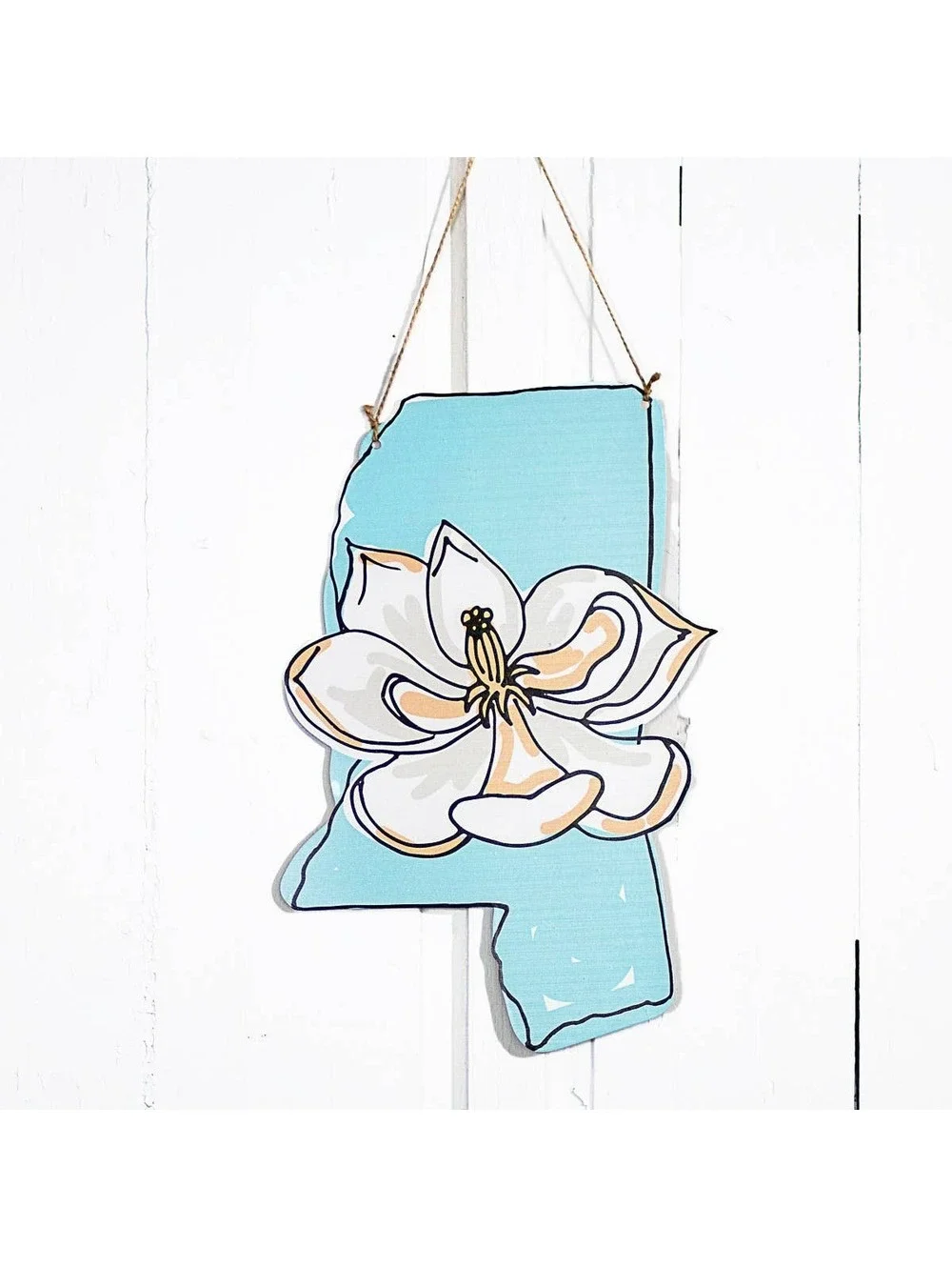 The Royal Standard Mississippi Magnolia Metal Door Hanger State Wall Decor